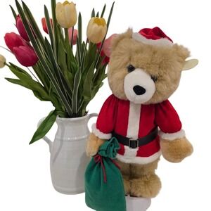 TELCO Animated The Original Holly Bear 1993 Christmas Santa Musical No movement‎